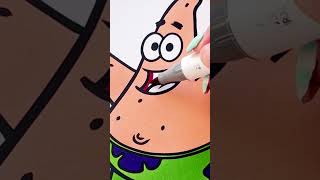 Partick Star ASMR Coloring with Marker Sounds asmr satisfyingcoloring relaxing spongebob [upl. by Dranoc]