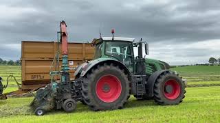 Cumbrian Silage 2024 355hp Fendt 936 ‘The BIG ‘UN’Reverse drive forager with JD amp Valtra team [upl. by Mab246]