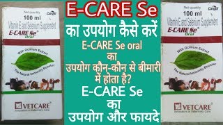 ECARE Se Oral  ECARE Se VETCARE  पशुओं में ECARE Se कौनकौन से बीमारी में काम करता है [upl. by Ayvid]