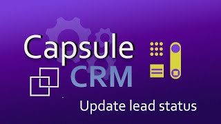 Capsule CRM update lead status [upl. by Macdonald]