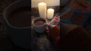 Chocolate orange melted in oat milk for perfect hot chocolate  hot chocolate  autumn vibe [upl. by Adham186]