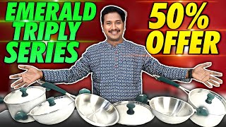 NEW LAUNCH EMERALD TRIPLY SERIES NOW UP TO 50 FREE SPATULA [upl. by Prent279]