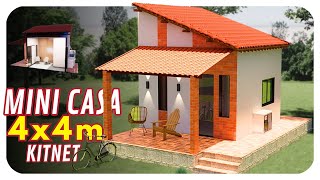 MINI CASA 4 X 4 m – KITNET– Cômodo 3 em 1 [upl. by Mudenihc829]