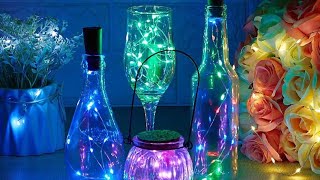 DIY Colour Lights Into Glass Bottles Colorful Lights Decorative [upl. by Hut511]