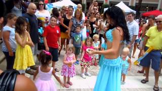 Cheeky Belly dancer West Palm Beach South Florida Lauren Drum Solo City Place Family Fun fest [upl. by Ynaffet]