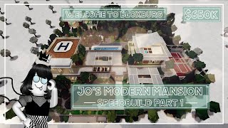 Jos Modern Mansion Speedbuild Part 13  Roblox  Welcome to Bloxburg [upl. by Gordie202]