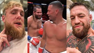 World Reacts To Nate Diaz vs Masvidal FULL FIGHT [upl. by Ecirted131]