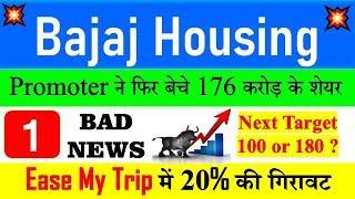 Bajaj Housing Finance Share News today  Target 180  easemytrip share latest news  easemytrip [upl. by Amabelle]