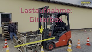 Lastaufnahme Gitterbox  Staplerschulung mit Staplerschein [upl. by Lester347]