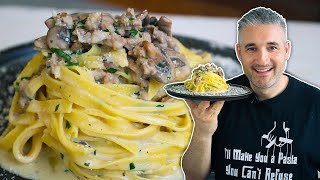 Traditional Italian FETTUCCINE BOSCAIOLA Nonna tried and asked for the recipe [upl. by Caravette]