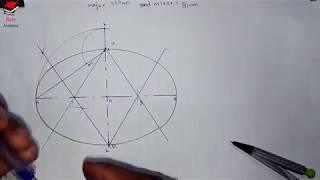 Hindi Engineering Curve  Ellipse by four cente method [upl. by Askari]