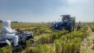 ATV 4x4 Vs New Holland 9010 with loaded Tralla [upl. by Emmett]