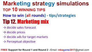 How to win Markstrat Top 10 winning tips Round 1 to 10 Tip 12B Marketing Mix Part 2 [upl. by Hemphill]