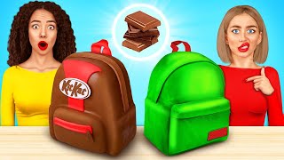 Chocolate Vs Real Food Challenge  Chocolate Food Cooking Challenge by XChallenge [upl. by Calvina]