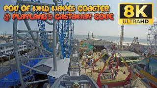 Front Row POV of Wild Waves Roller Coaster in Ocean City NJ  Playlands Castaway Cove Park [upl. by Nancie]