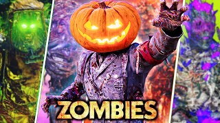 Beating EVERY COLD WAR ZOMBIES EASTER EGG in HALLOWEEN MODE [upl. by Guglielma]