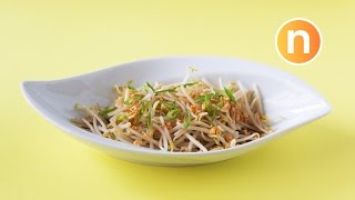 Bean Sprouts with Fried Garlic Nyonya Cooking [upl. by Maynard]