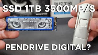 MELHORANDO O PC COM UM SSD DE 1TB 3500MB DA MOVESPEED  PENDRIVE COM LEITOR DIGITAL [upl. by Inafetse]