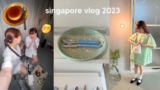 Singapore Vlog shopping Singapore outfits food amp cafe BEST aesthetic places to visit  Q2HAN [upl. by Aikehs530]