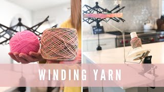 Two Ways to Wind Yarn  With a Yarn Swift and Ball Winder and Without [upl. by Rafe964]