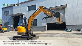 Chinese factory mini excavator 4TON with Kubota diesel engine Euro 5 and EPA standard [upl. by Amand]