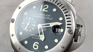 Panerai Luminor Submersible PAM 25 Panerai Watch Review [upl. by Ardnnek]