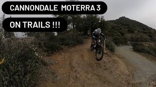 CANNONDALE MOTERRA 3 ON SLIPPERY amp LOOSE TRAILS [upl. by Adelheid]