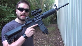 Airsoft M4A1 DAS GBLS maximum range test [upl. by Neyrb]