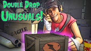 TF2 Double Drop Rate for Unusuals is BONKERS Unboxing Halloween Crates [upl. by Dorrahs]