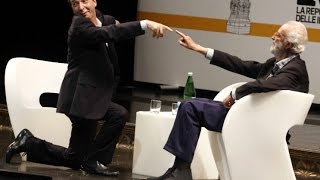 Incontro di Roberto Benigni e Eugenio Scalfari AllInferno con Ulisse Integrale [upl. by Gibby]