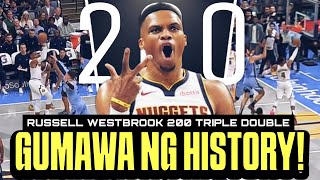 Russell Westbrook GUMAWA NG HISTORY First player na nakarecord ng 200 triple doubles [upl. by Guyer835]