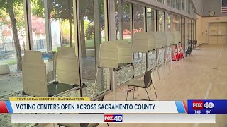 Voting centers open across Sacramento County [upl. by Ahsinuq]