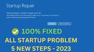 ✅How To Fix Startup Repair Couldn’t Repair Your PC In Windows 10115 New Methods 2024 Boot Issue [upl. by Annad466]