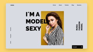 Responsive Landing Page HTML CSS And JAVASCRIPT GSAP Distortion Effect  Model Web Design [upl. by Ayaros]