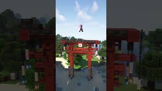 Fantasy Torii Gate in Minecraft minecraft shorts [upl. by Trauner160]