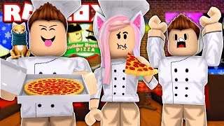 TRABAJAMOS EN UNA PIZZERIA   Romelerso Roleplay Roblox [upl. by Annamarie]