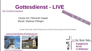 Gottesdienst  LIVE 06 Oktober 2024 [upl. by Maroj]