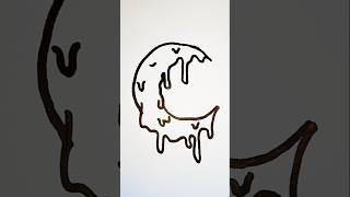 How to draw the moon Creative Art drawing art creative drawing shortvideo shorts [upl. by Nagam]