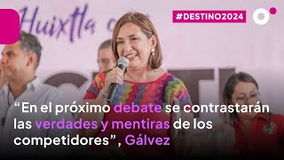 “En el próximo debate se contrastarán las verdades y mentiras de los competidores” Gálvez [upl. by Daugherty]