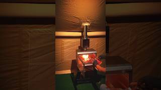 Lighting my new fireplace in my tent 🔥 fireplace camping campinggear [upl. by Senior43]