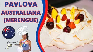 PAVLOVA  Receta original AUTRALIANA PASTEL de MERENGUE  Cocina con Francy [upl. by Echo]