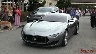 Maserati Alfieri Concept Car driving in Pebble Beach [upl. by Haliak]