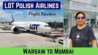 2024 LOT Polish Airlines Review  Warsaw to Mumbai  WAWBOM Flight Experience [upl. by Miah129]