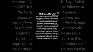 Buys Ballots law [upl. by Meehyrb]