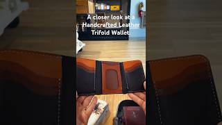 Handcrafted Leather Trifold Wallet artisangoods leathercrafter handmadewallet [upl. by Nairad968]