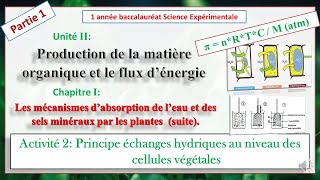 Principe des échanges hydriques au niveau des cellules végétales التبادلات المائية على مسنوى الخلية [upl. by Llireva882]