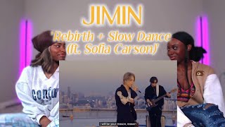 지민 Jimin Rebirth  Slow Dance feat Sofia Carson Live Clip  Reaction [upl. by Thun859]