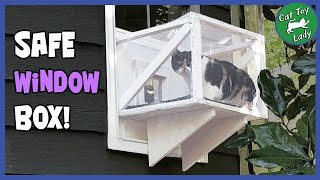 How To Build A Cat Window BalconyCatio Great DIY Outdoor Patio Enclosure [upl. by Eelac]