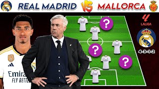 Real Madrid Vs Mallorca  Real Madrid 4231 Potential Lineup La Liga 2324 Matchday 19 [upl. by Peppi512]