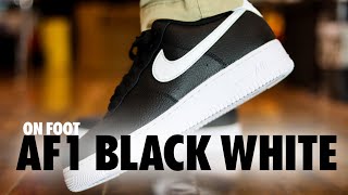 ON FOOT Nike Air Force 1 07 Black White Schopes 4K CT2302 002 [upl. by Mehcanem]